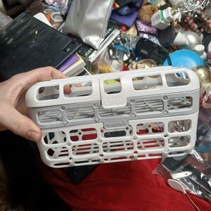 Munchkin High Capacity Dishwasher Basket used to clean baby bottle parts securel